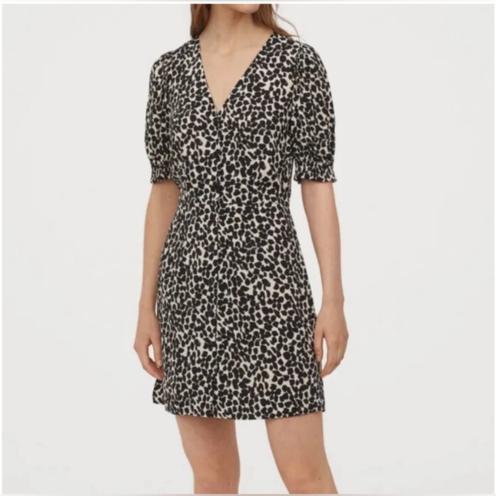 H&M Leopard Print Button-Down Dress - NWOT